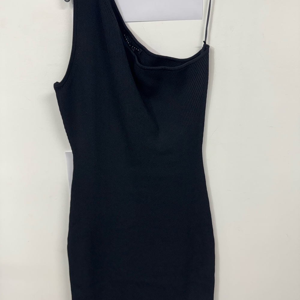 Endless Rose Black Asymmetrical One-Shoulder Cocktail Dress